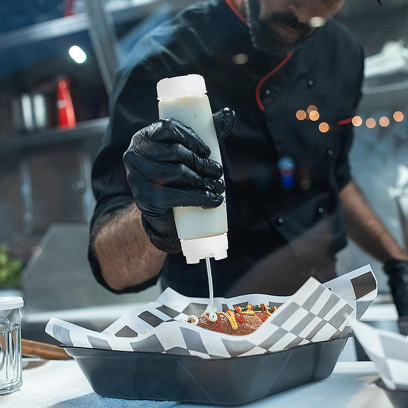 Ketchup Dispenser Refillable 24 Oz Condiment Container Fifo Squeeze Bottle Sauce Bottle