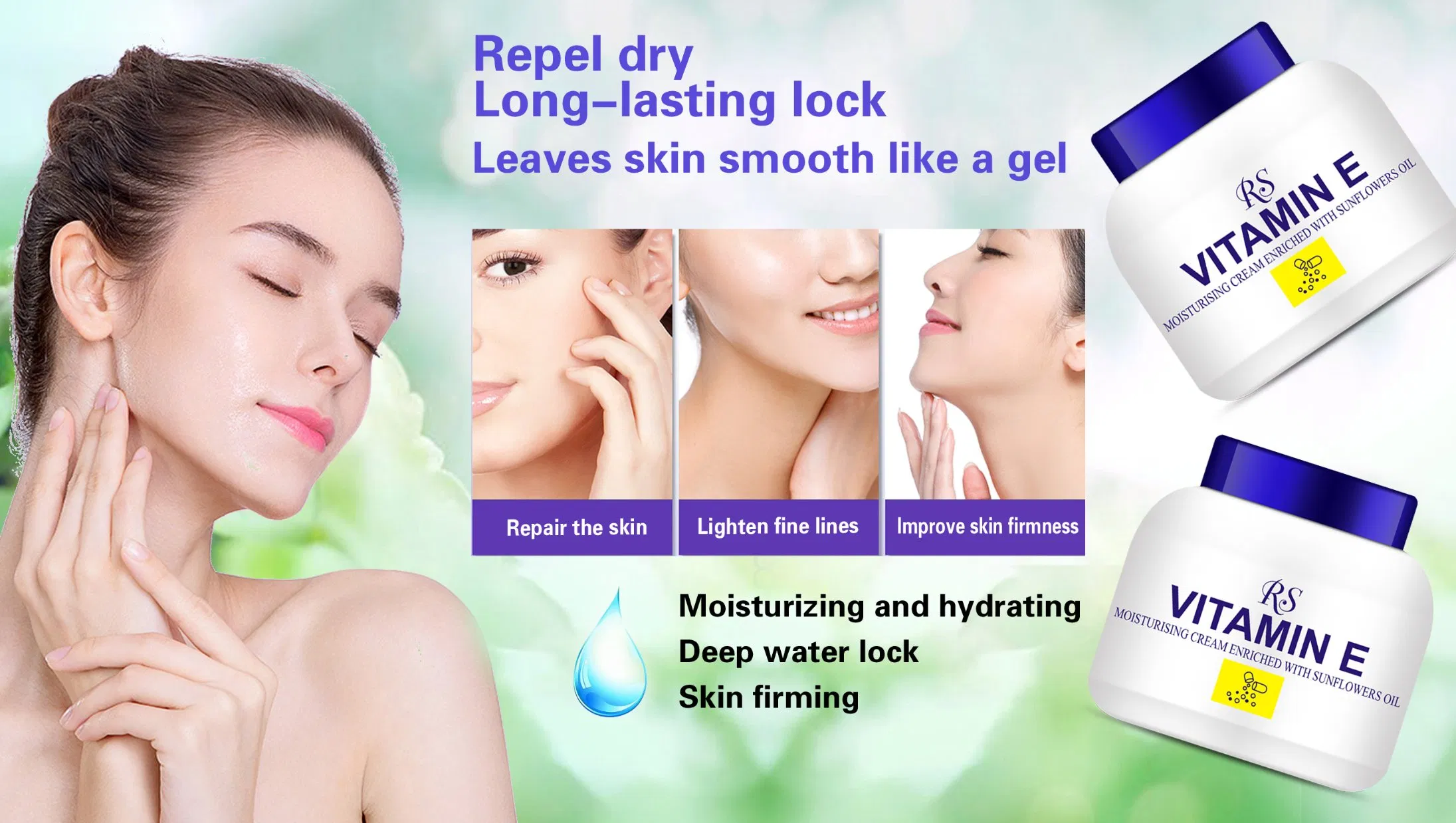 Vitamin E Cream Moisturising Cream Enriched with Sunflowers Oil