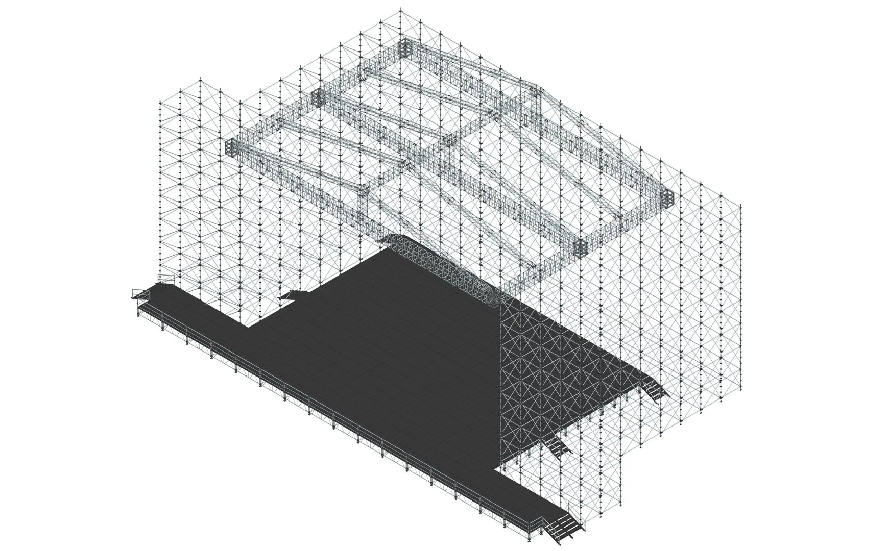 Galvanized Steel Horizontal Ledger End Ringlock Scaffolding Components System Layer Stage Truss