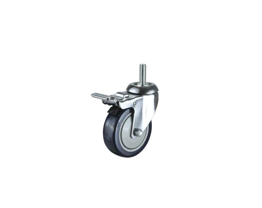 125mm Industrial Castor Screw Thread Caster Wheel with Brake