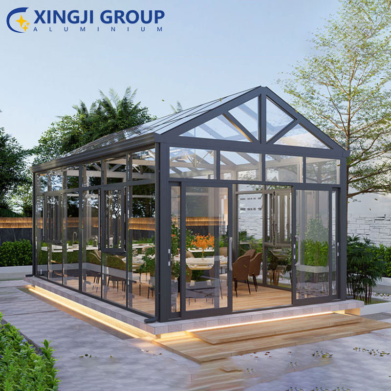 High Quality Install Easily Aluminum Glass House Garden Sunroom for All Seasons