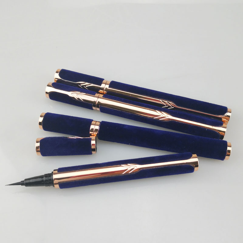 OEM Suede Sapphire Blue Non Halo Dyeing Waterproof Durable Dry Cool Black Eyeliner