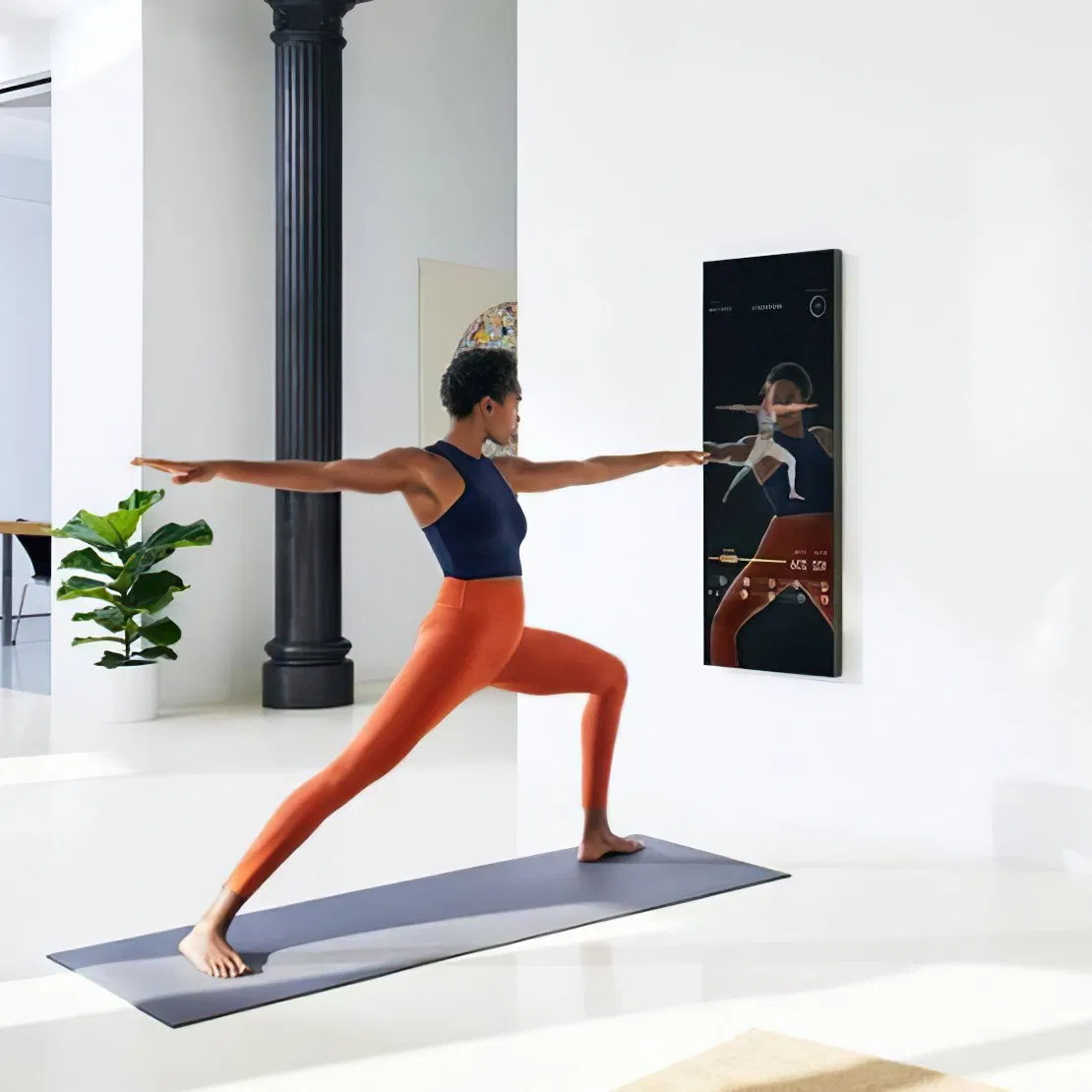 43 Inch Floor Standing Smart Fitness Mirror for Sport Room