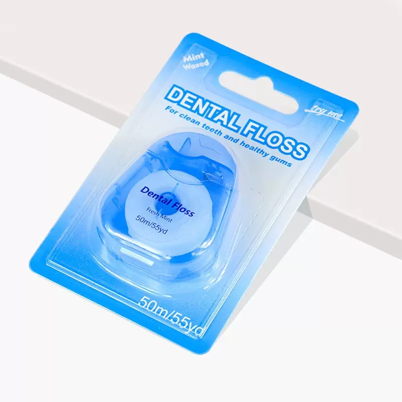 Triangle Shape Nylon Dental Floss Tape Ribbon Floss with Fresh Mint