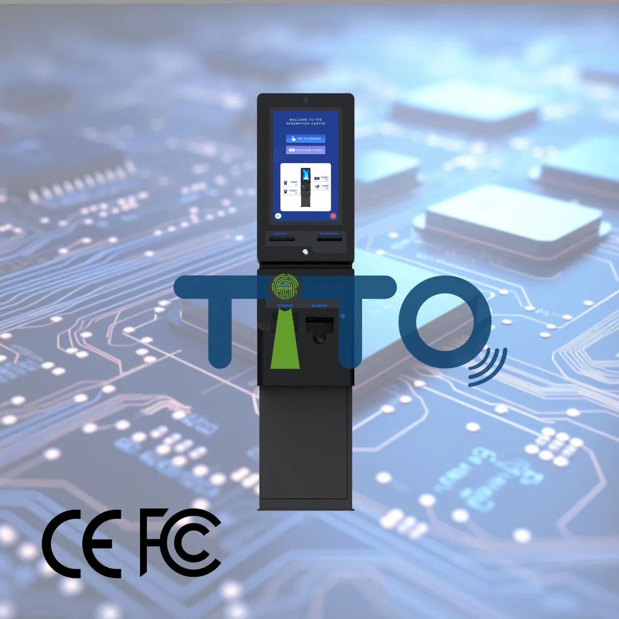 China Manufacture Self Service Payment Kiosk Payout Tito Ticket Redemption Kiosk for Skill Game Cabinet
