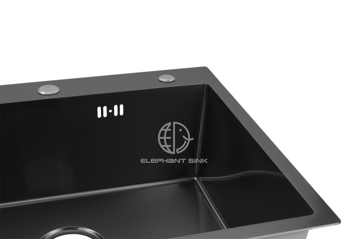 Handmade Black Honeycomb Stainless Steel Topmount Kitchen Sink Large Washing Sink