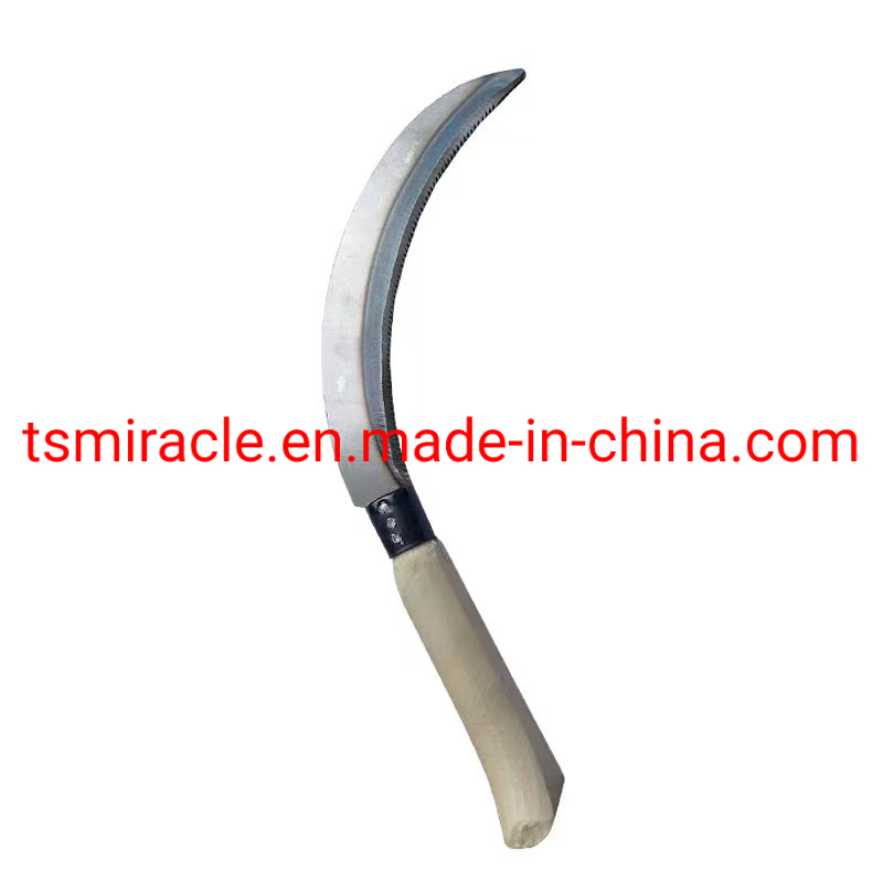 High - Quality Hot - Selling Steel Grass - Tooth Sickle Wooden Handle Selling Well
