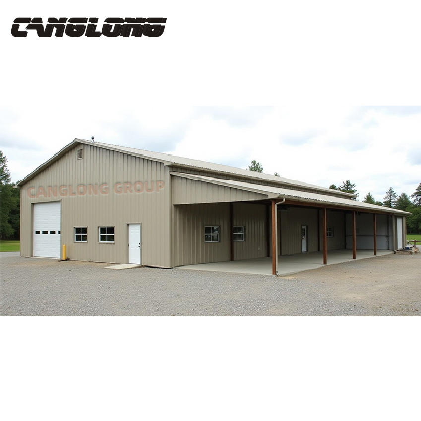 Quick-Assembly Steel Structure Workshop with Modular Parts for Easy Manufacturing Setup