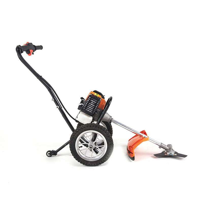 Flexible Wheeled Manual Multifunctional Lawn Mower Gasoliner Trimmer Grass Brush Cutter (TFC430)