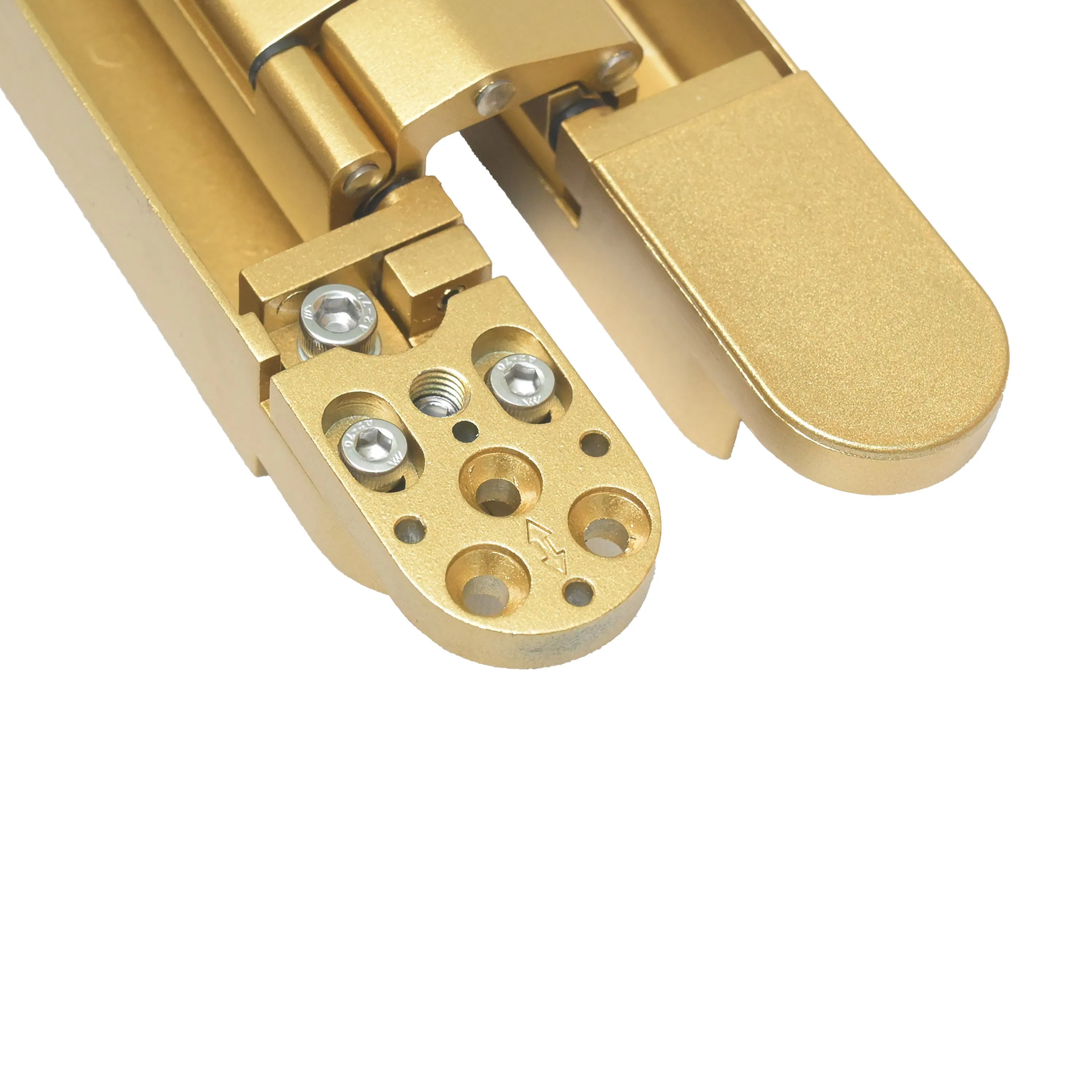 Heavy Duty Zinc Alloy Construction Hardware Gold 3D Adjustable Concealed Hinge