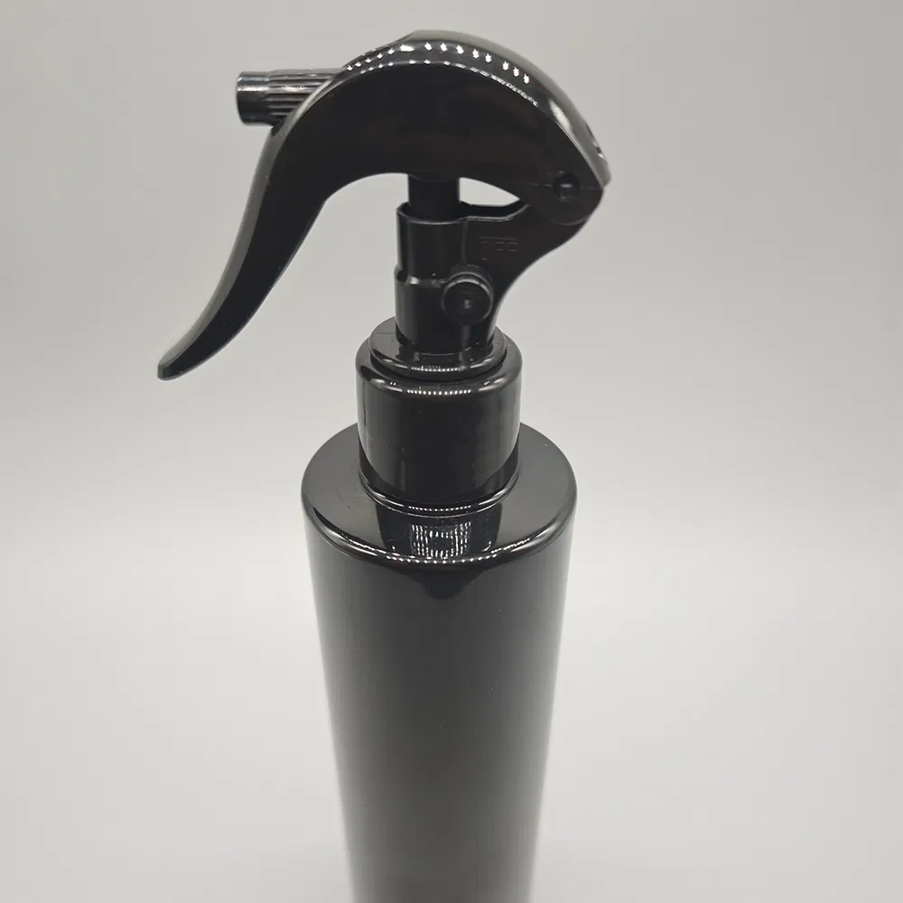 Outstanding Incredible 8oz Black Cylinder Plastic Bottle for Personal Care Packaging