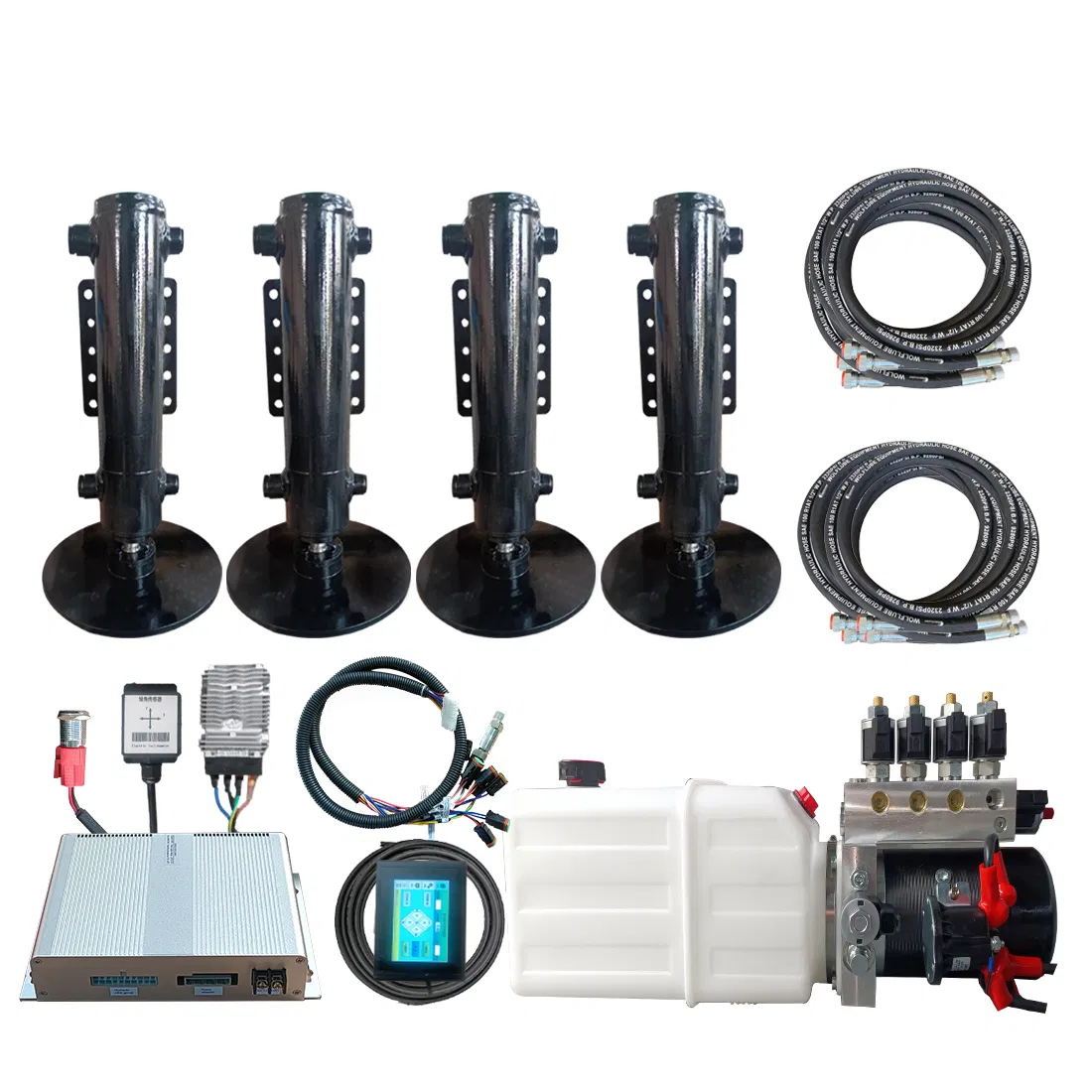 12 Volt 12V 8 20 Ton Auto Automatic Lifting Electric Carpet Caravan RV Motorhome Trailer Camperhydraulic Level Levelling Leveling System with 4 Hydraulic Legs