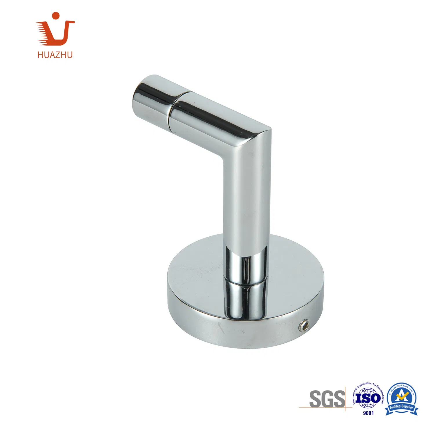 High Level Chrome Robe Hook Bathroom Robe and Hand Towel Wall Mounted
