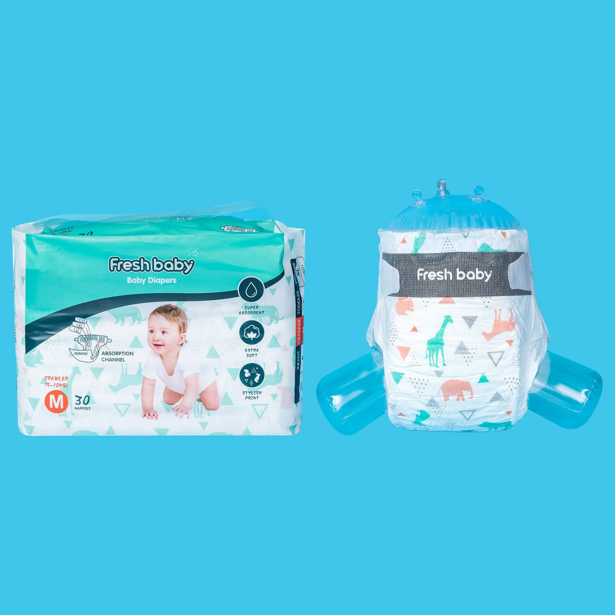 Одноразовые подгузники Freshbaby для новорожденных