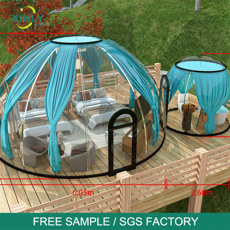 Hot Sale Clear Outdoor Pavilion Tent Homestay Polycarbonate Dome Room Starry Bubble House