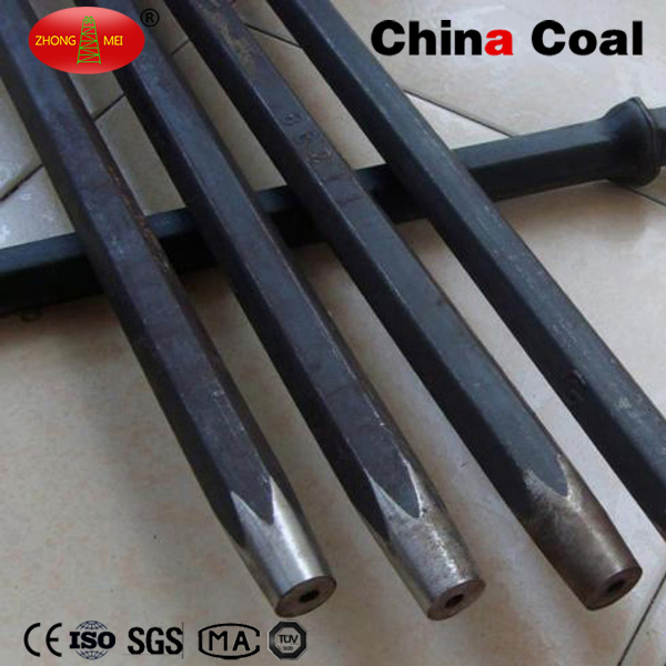 Integral Tapered Rock Drill Rod for Cross Chisel Button Bit