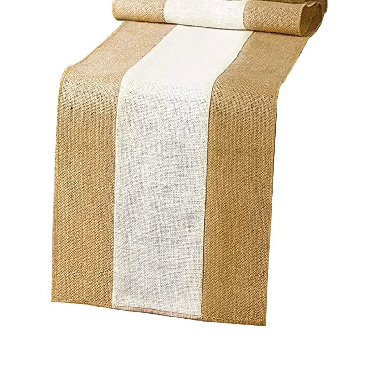 Jute Woven Fabric Rustic Table Decor Burlap Table Runner