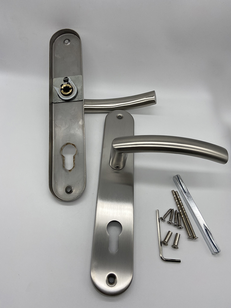 SSS Stainless Steel Plate Door Lock Handle
