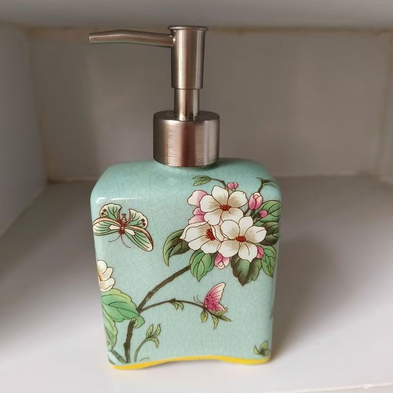 Ceramic Bathroom Accessories /Square Ceramic Bathroom Flask
