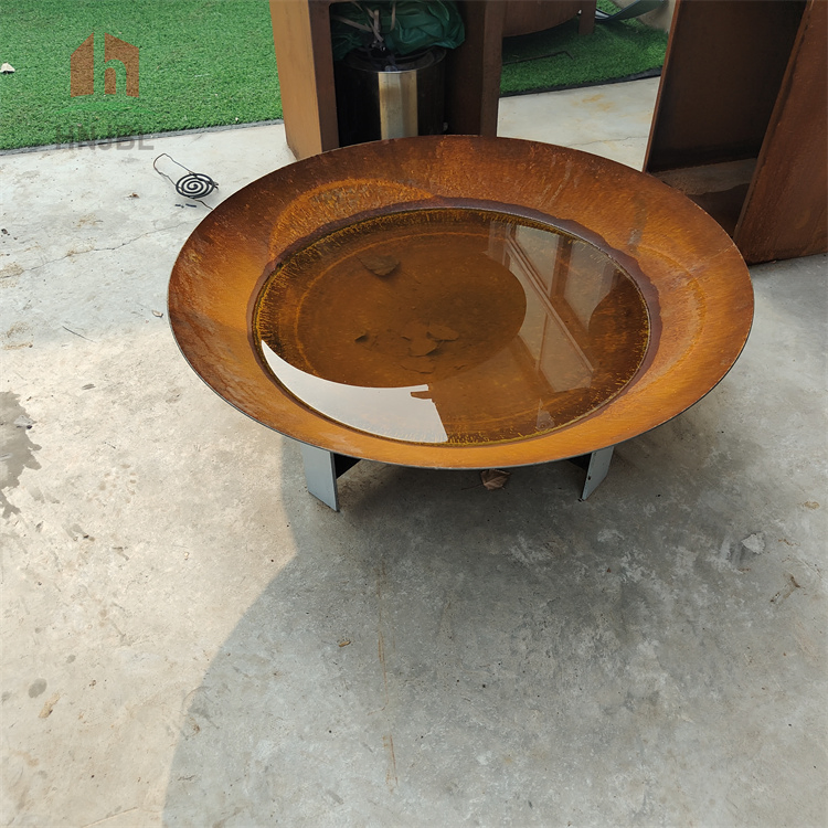 Outdoor Cooking Grill Corten Steel Fire Pit
