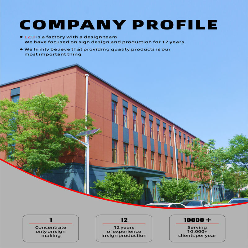 Custom Business Signs Outdoor Ezd Signage Company Backdrop Letters Gold Name Sign