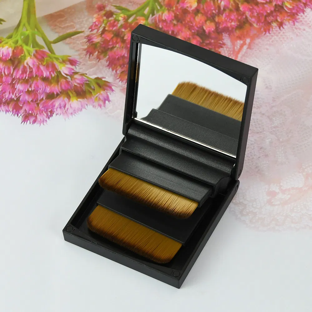 Cosmetic Box Makeup Tool Kit Foundation Brush Portable Travel Powder Concealer Brushes with Mirror