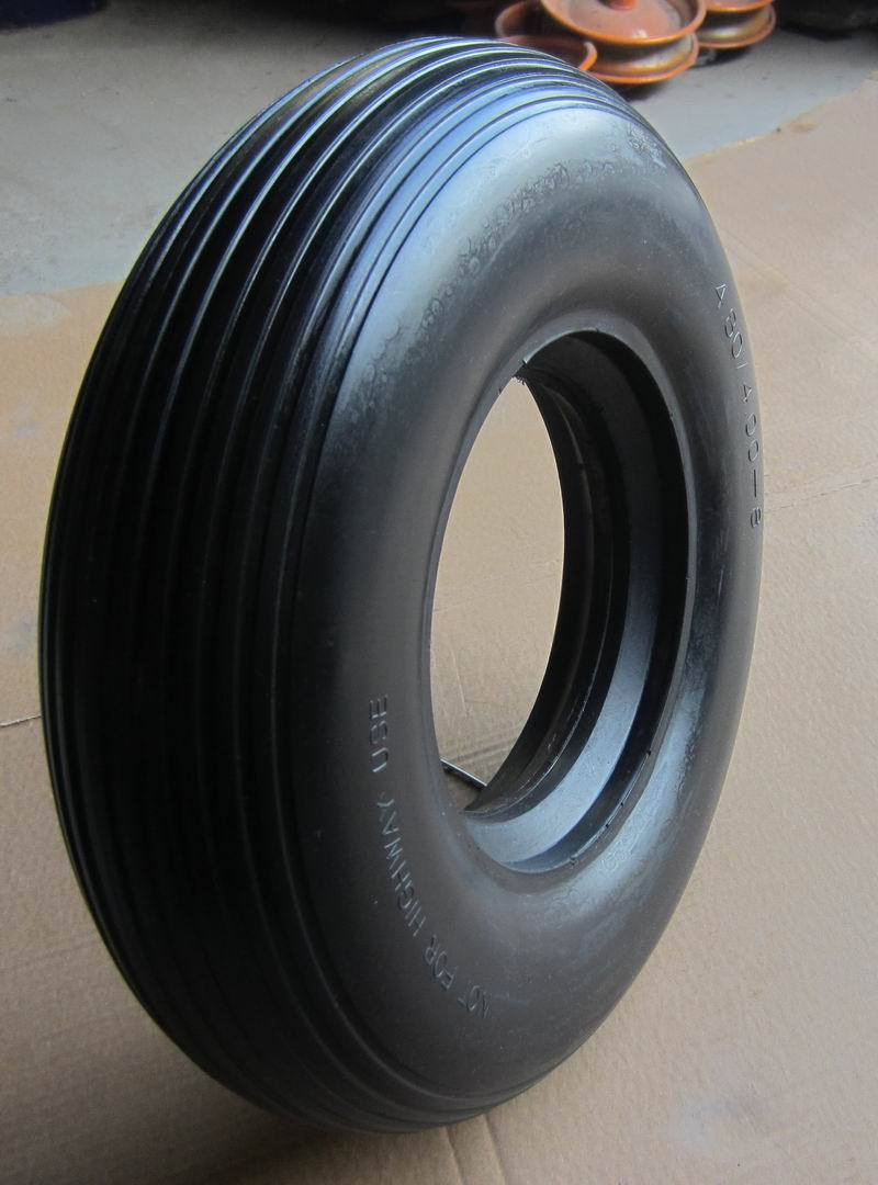 Wheel Barrow Tire 4.80/4.00-8 Solid PU Foam Rubber Wheel