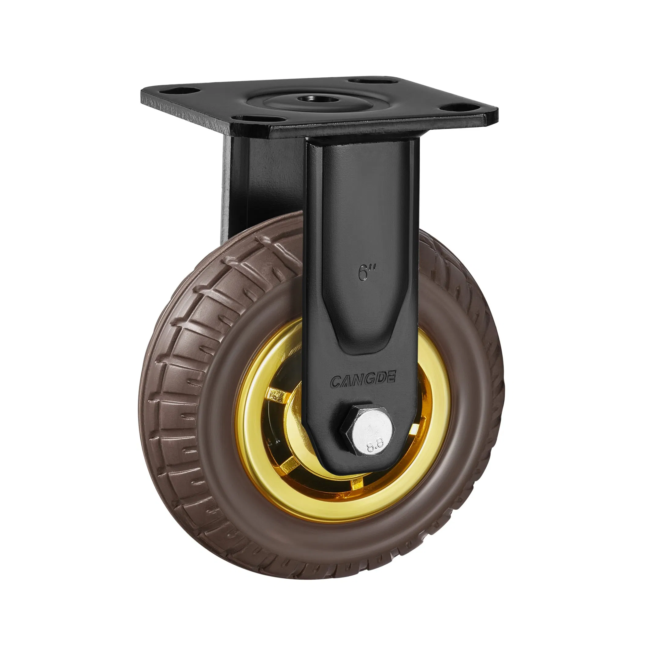5''6''8'' Heavy Duty Caster Wheel Solid Gray Rubber Caster Industrial Trolley Castors Solid Rubber Wheel Machinery