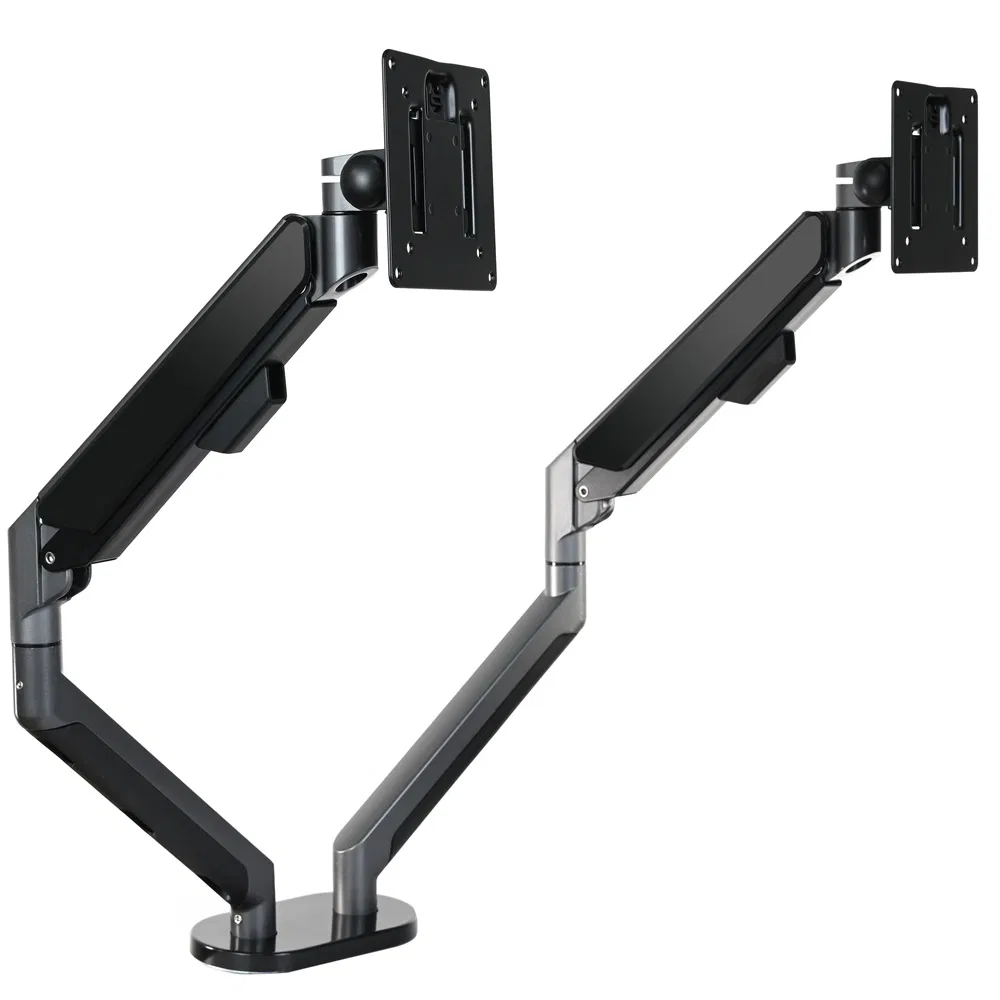 Кронштейн для двух мониторов WS-ZB200-B, газовые пружины, черный