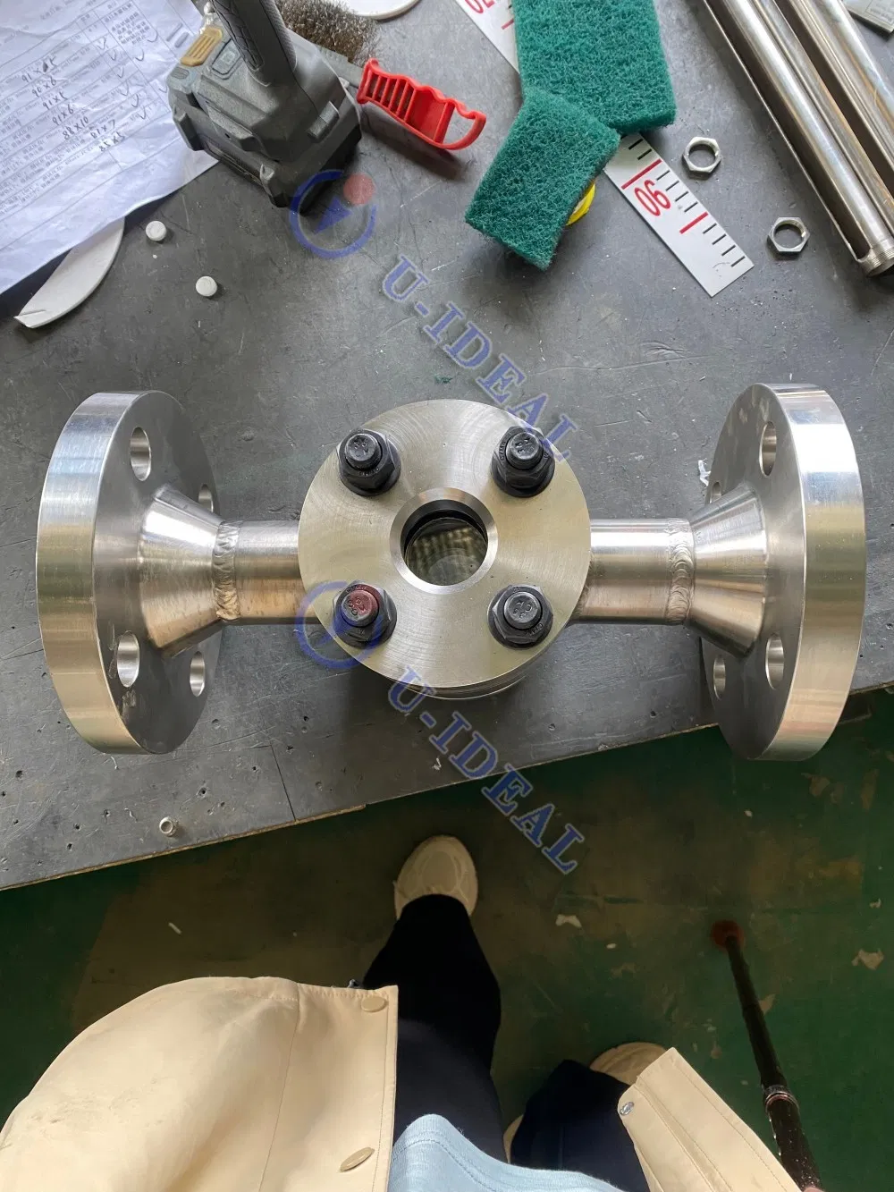 Stainless Steel Industrial Pipeline High Pressure Double Window Flange Sight Glass