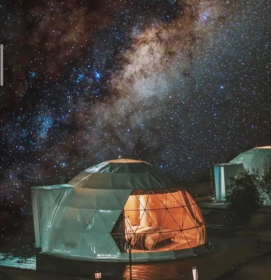 Waterproof Glamping Outdoor Hotel Geodesic Dome Tent for Camping