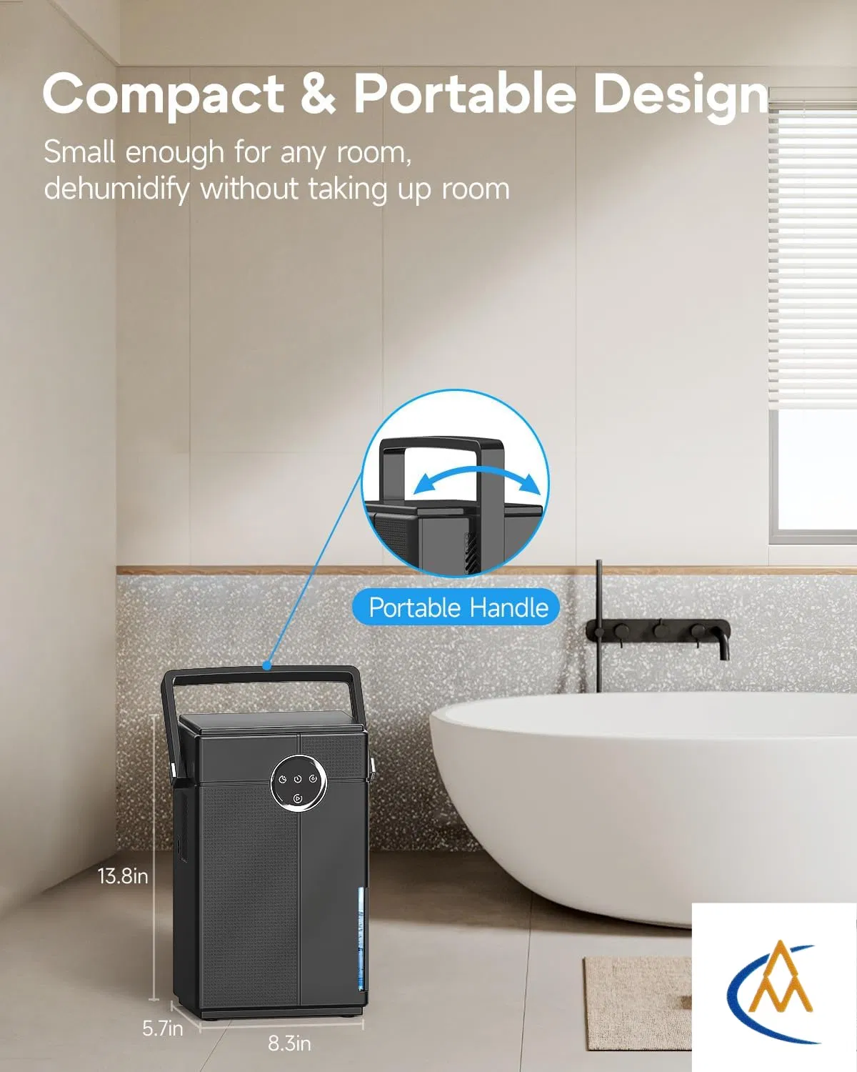 Budget Friendly Portable Semiconductor Dehumidifier Auto Shut off Practical Moisture Absorber