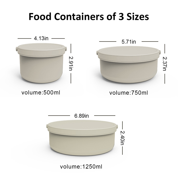 Multi-Size 100% Food Grade Silicone Lunch Bowl Silicone Bento Box