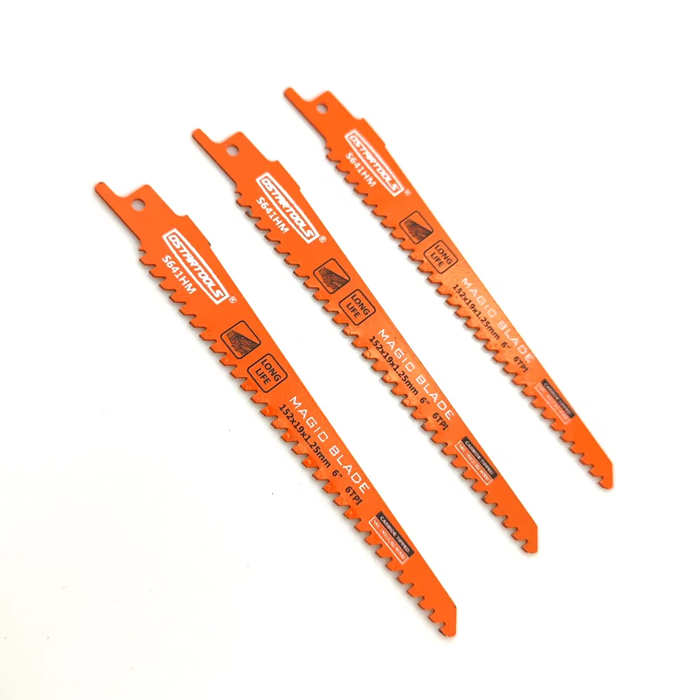 Carbide Tipped Reciprocating Saw Blades for Cutting Nail Embedded Wood