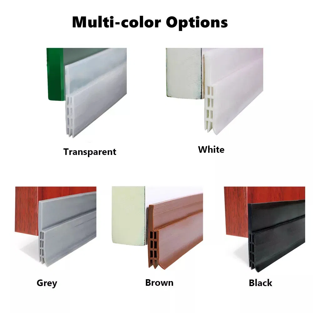 Waterproof Under Door Sweep Door Draft Stopper Bottom Seal Strip Rubber Door Gap Cover