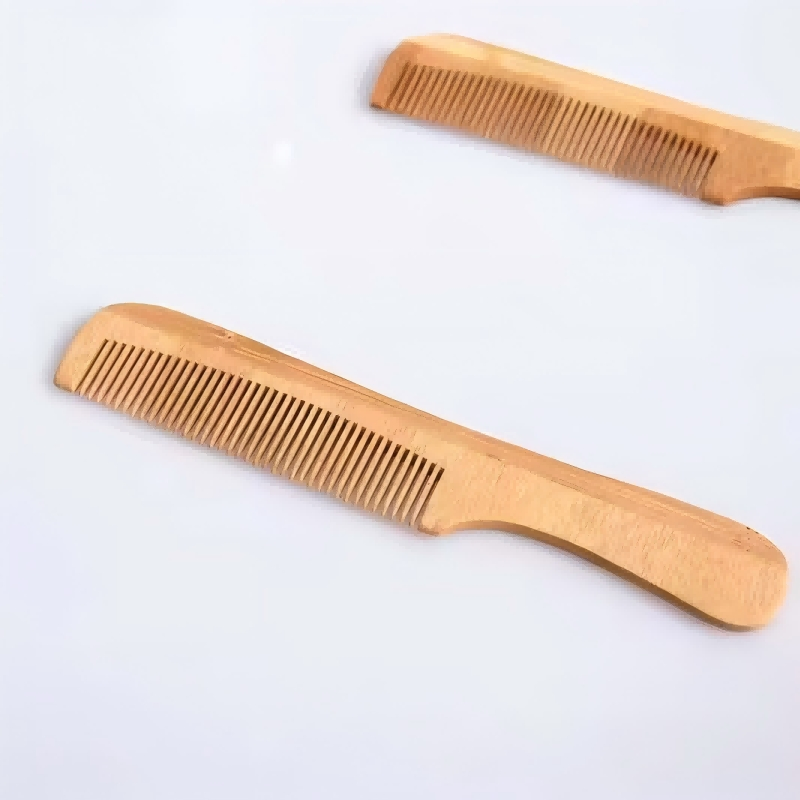 Custom Bamboo Comb Laser Logo Travel Hotel Natural Bamboo Hair Comb