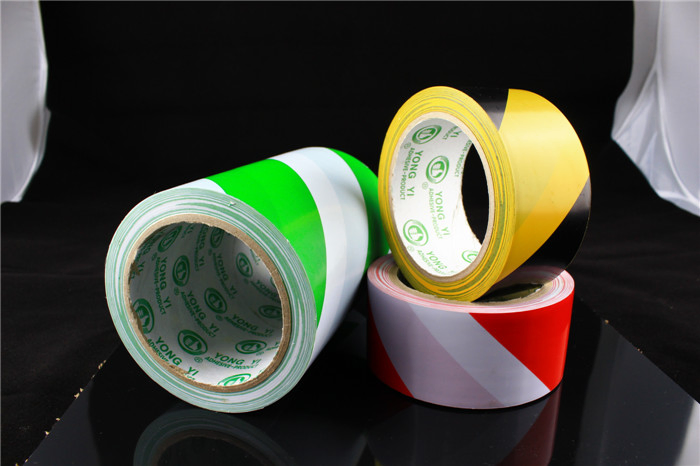 Wear Resistance Warning Tape Red White Yellow Black Underground Pipe PVC Floor Marking Warning Tape