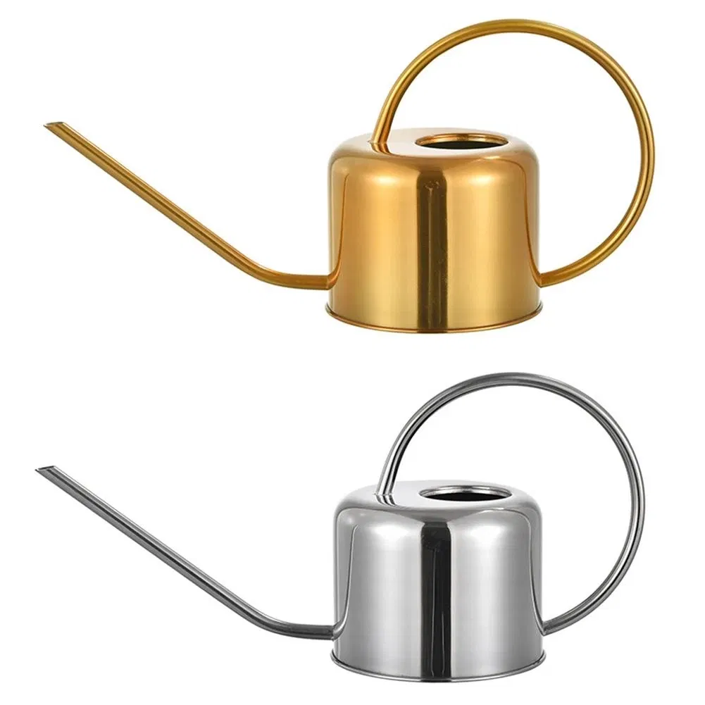 Stainless Steel Watering Can Pots Long Mouth Watering Can Pot Flower Plants Perfer for Sprinkling Tools for Garden Supplies