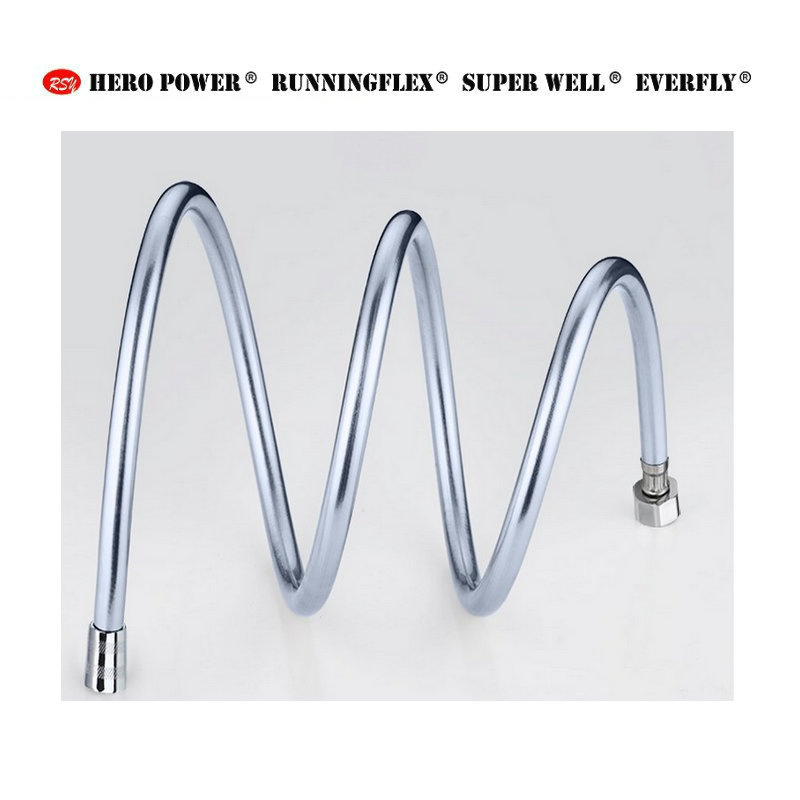 High Quality Silver Anti-Explosion PVC Shower Hose Modern Design Durable and Flexible for Bathroom Use