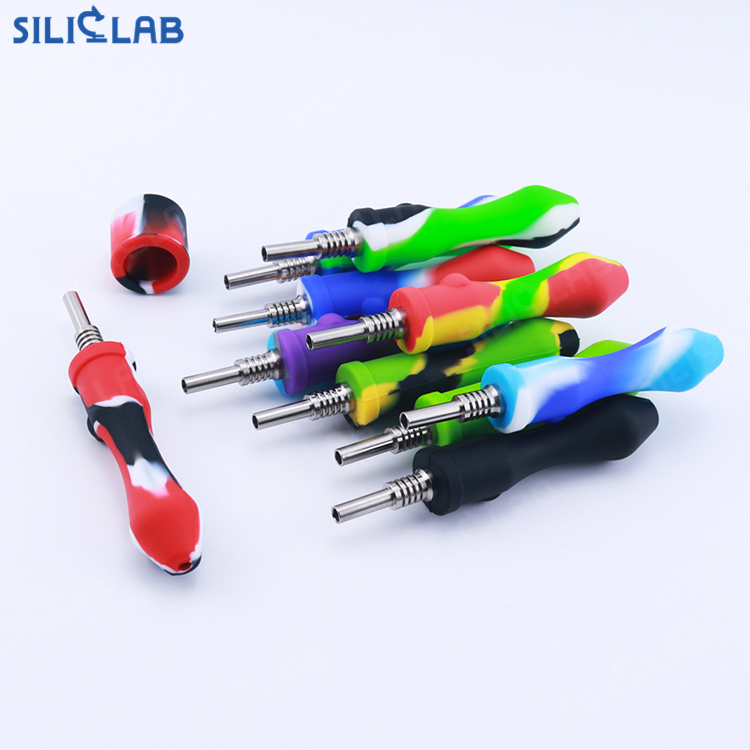 Nectar Collector DAB Straw Mini Smoke Collector Filter Smoking Pipe with 10mm Titanium Nail