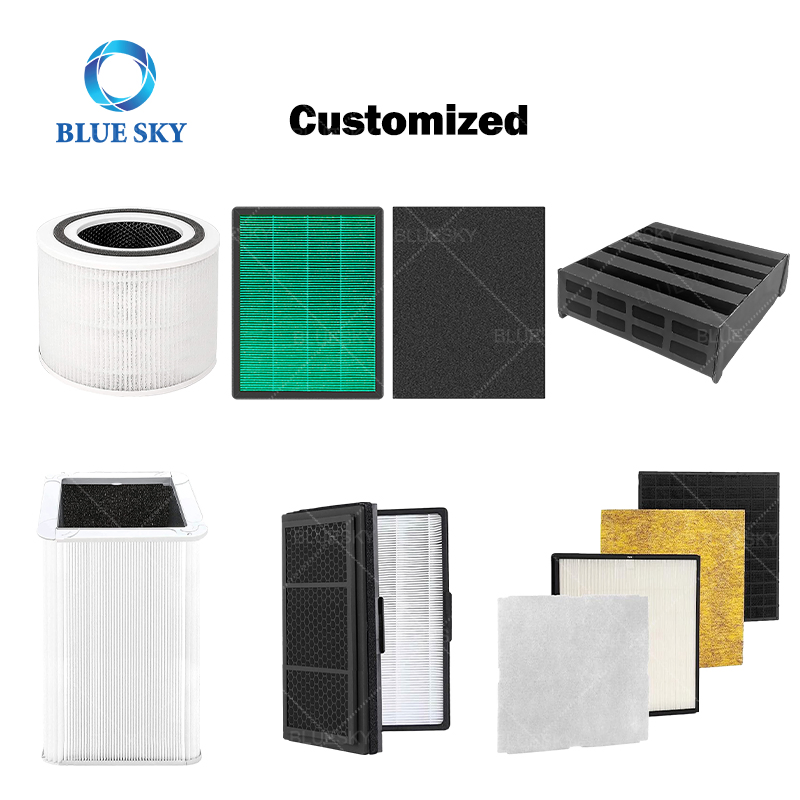 OEM ODM Wholesale Customized Activated Carbon Cartridge Filter, Panel Filter, HEPA Air Filter for Air Purifier