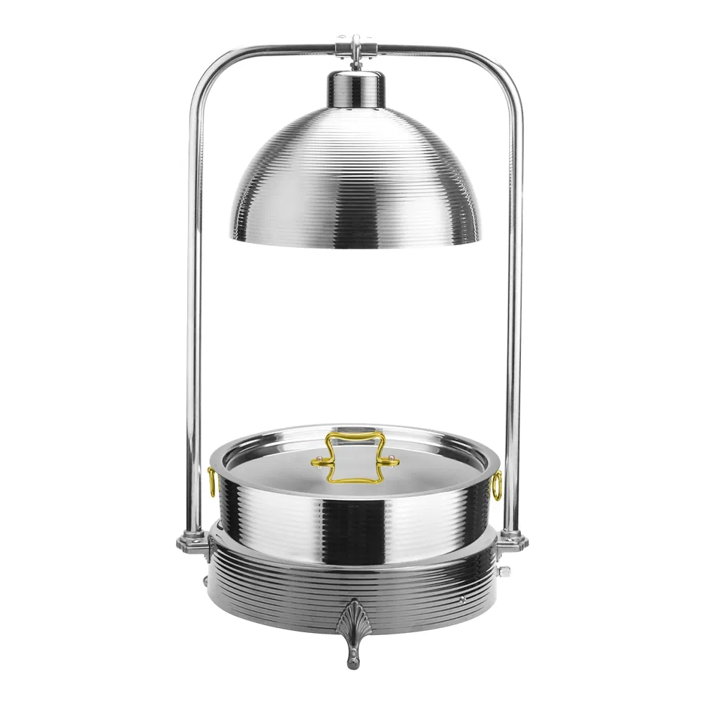 Yapamit OEM Manufacturer Round 6L Electric Chafer with LED Lamp