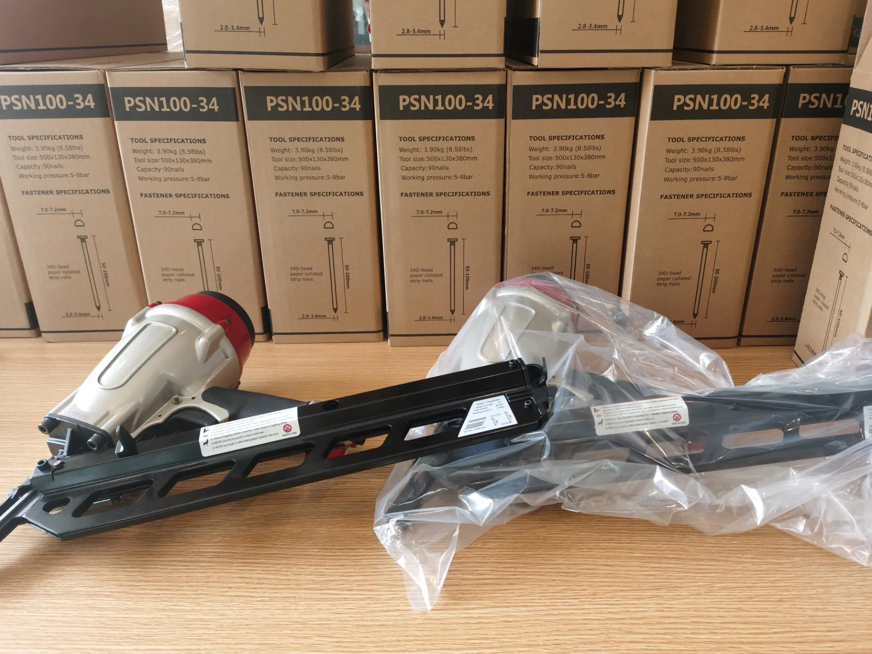 Пневматический гвоздезабиватель KYA PSN100-34 (34°)