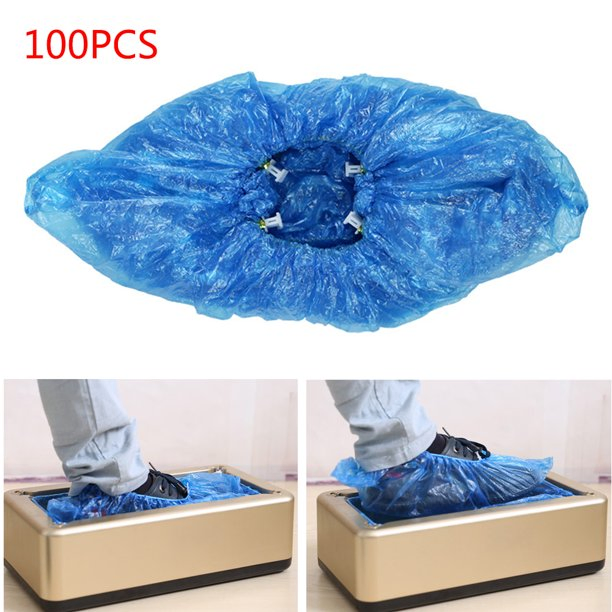 Disposable PE Plastic T Buckle Automatic Shoe Cover T Buckle Shoe Cover