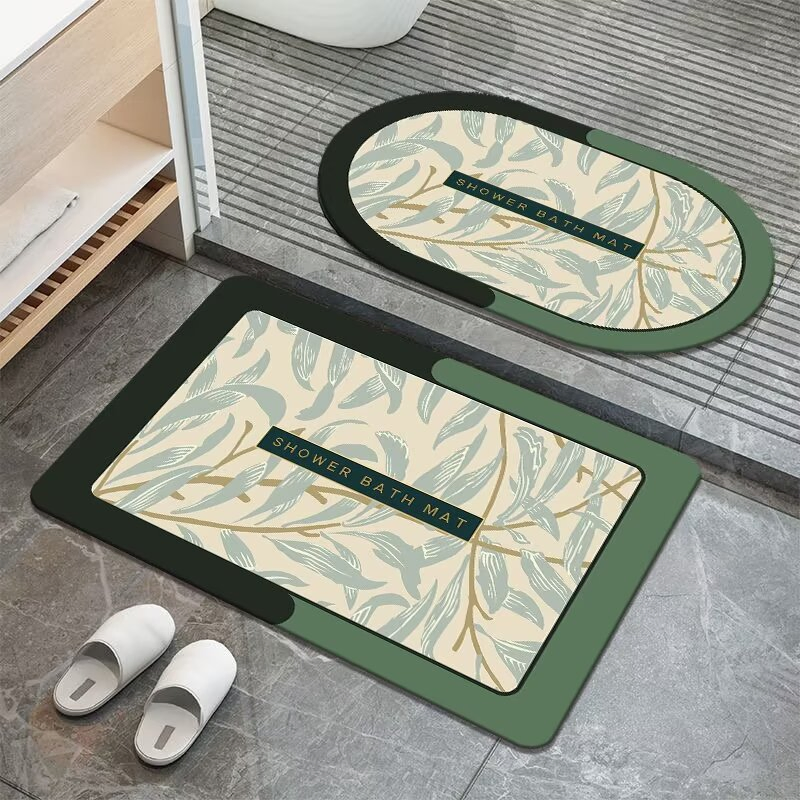 3D Diatomaceous Non Slip Lively Design Quick Dry 40*60cm Bath Mats for Bathroom Rug Set