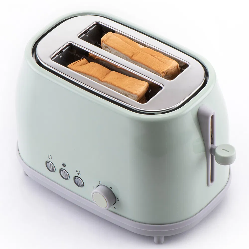 Home Kitchen Stainless Steel Toaster 2 Slices Smart Toaster with Lid and Extra Wide Slot