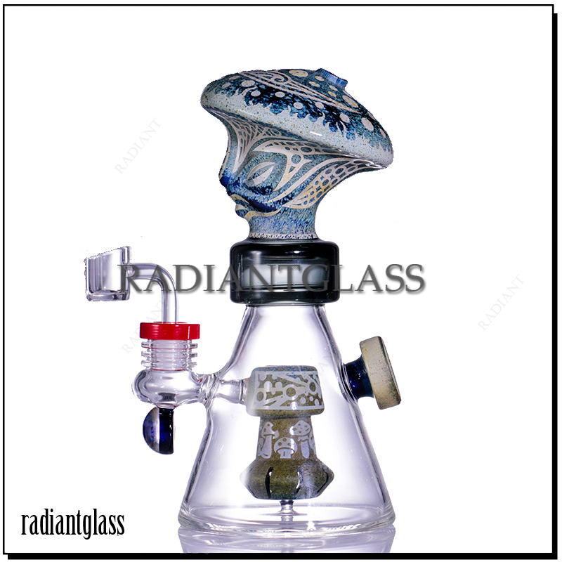 Haboo Hat Man Image Glass Water Pipe Hookah Smoking Crack Pipes