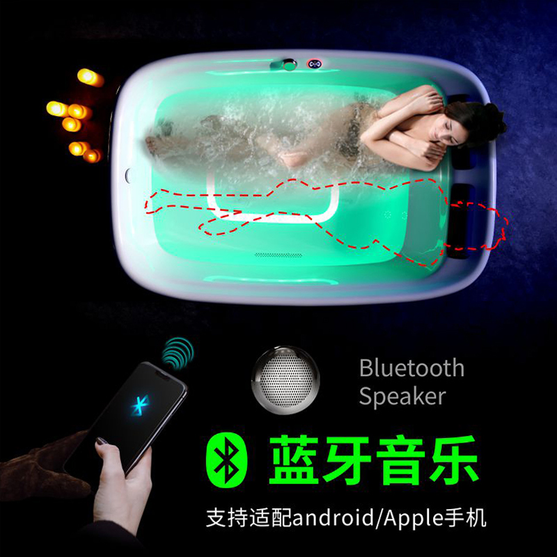 Акриловая ванна угловая белая с гидромассажем