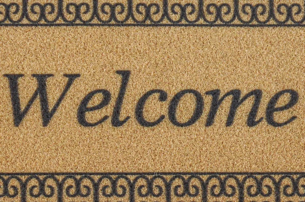 Welcome Matt Outdoor Indoor, Waterproof Quick Dry All-Season, All-Weather Doormat, Durable, Low Profile, Easy Clean