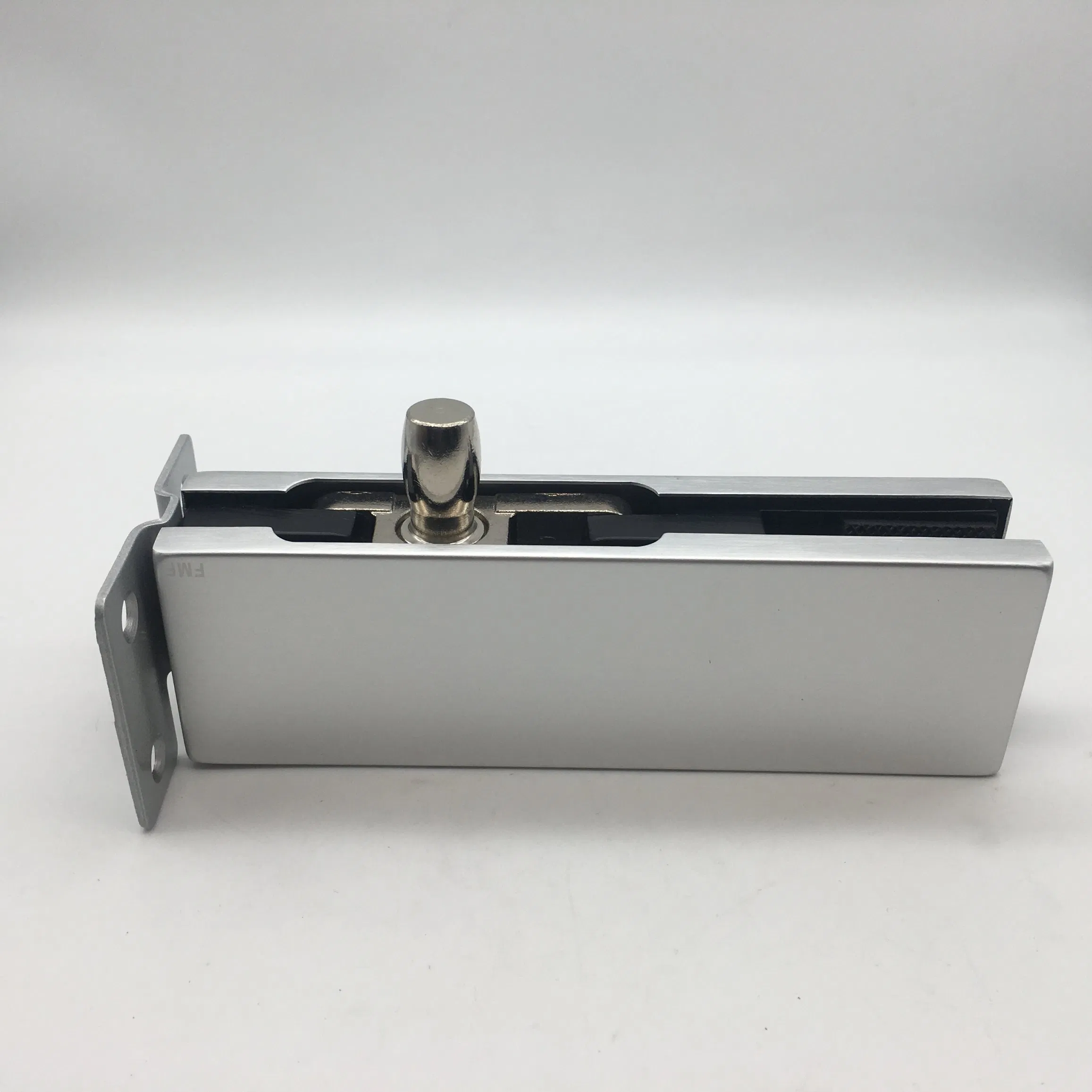 Silver Aluminum Over Panel Pivot Patch Fittings Wall Mounted Glass Patch Fittings